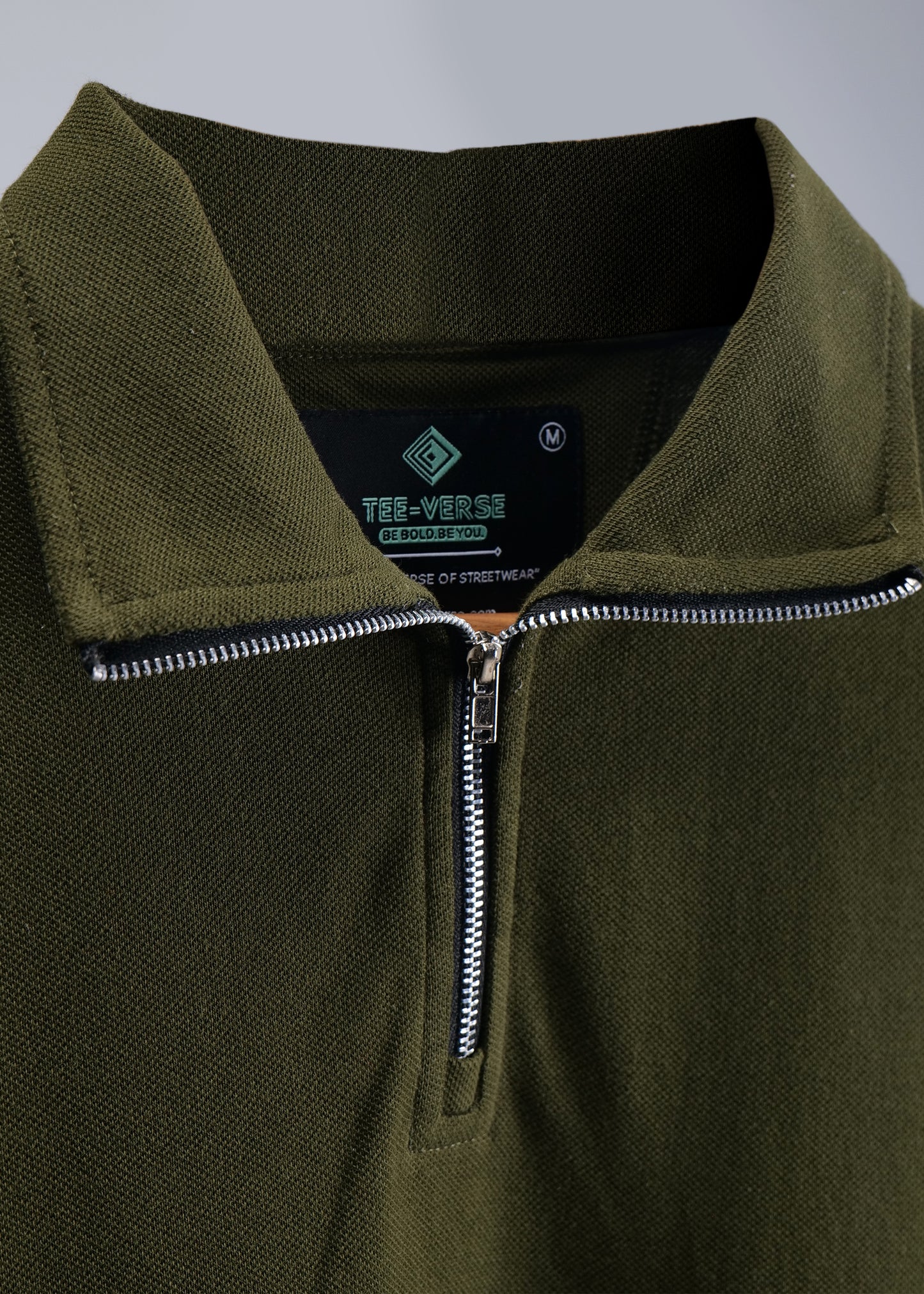 Men's Zipper Flex Polo T-shirt
