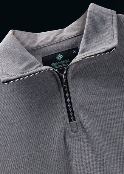 Men's Zipper Flex Polo T-shirt