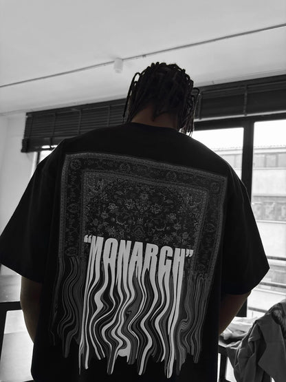Oversize "Monarch" T-Shirt - Black and Red