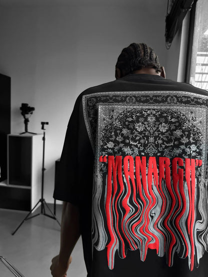 Oversize "Monarch" T-Shirt - Black and Red