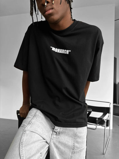 Oversize "Monarch" T-Shirt - Black and Red