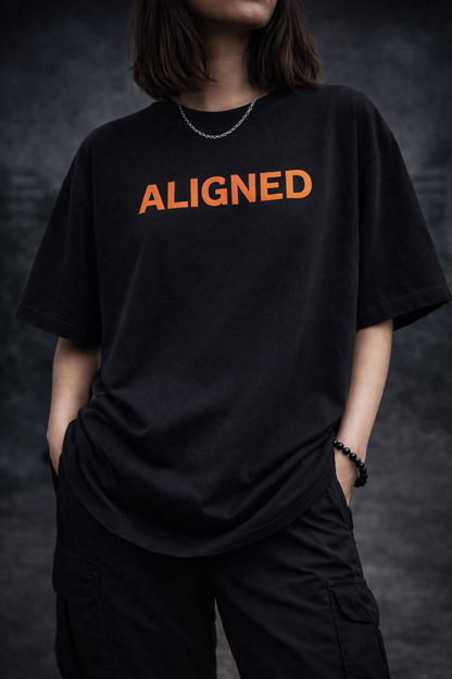 The Axis Oversized T-Shirt by Tee-Verse – Bold Graphic Streetwear Tee Front View