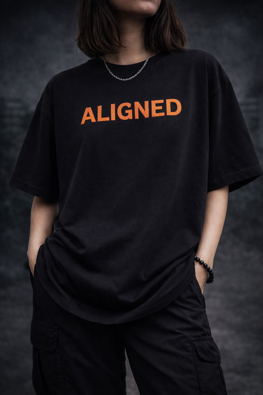 The Axis Oversized T-Shirt by Tee-Verse – Bold Graphic Streetwear Tee Front View